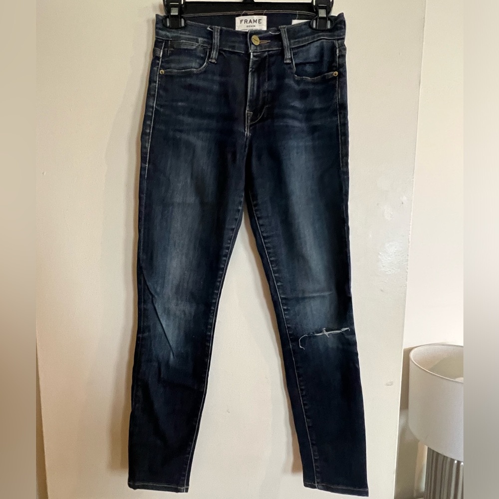 Frame denim le high skinny jeans.